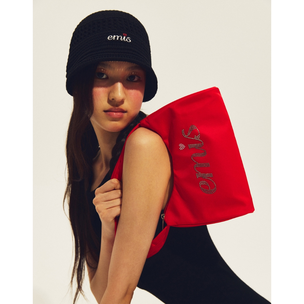 ハット [EMIS] 25HS HEART LETTERING LOGO BONNET HEART LETTERING LOGO BONNET-IVORY - EMIS
