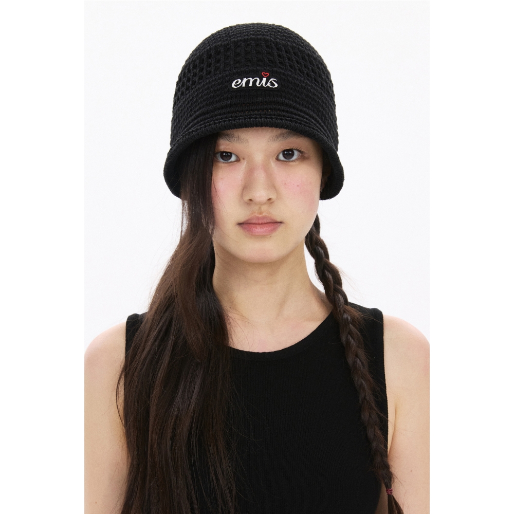 【emis】HEART LETTERING LOGO BONNET HEART LETTERING LOGO BONNET-IVORY - EMIS