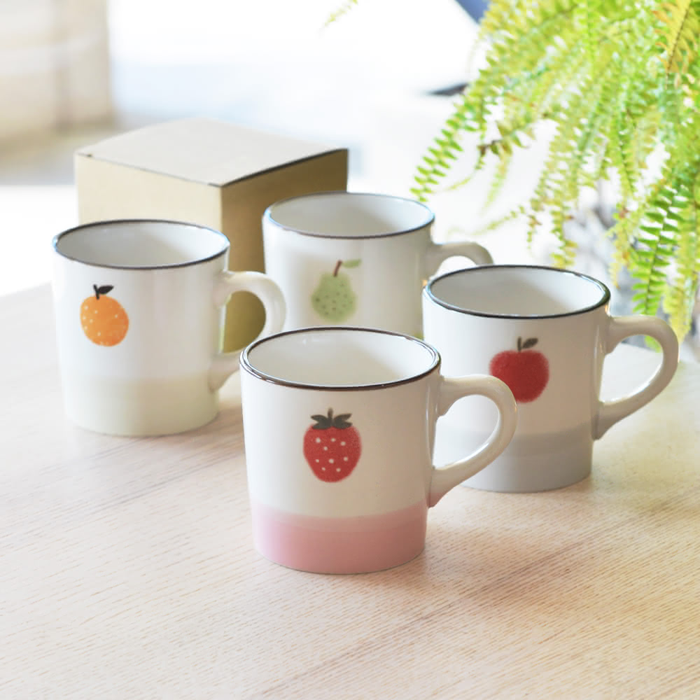 民窯拾盃　映丘選　盃 IZAWA】好歸覓選物所日本製美濃燒水果彩繪馬克杯-360ml(瓷器瓷杯水杯