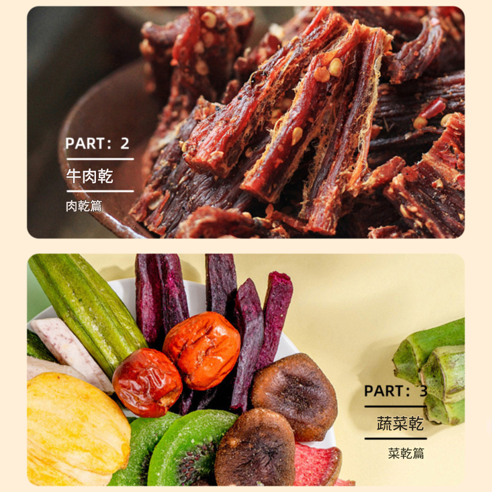 PART: 2牛肉乾肉乾篇PART:3蔬菜乾菜乾篇