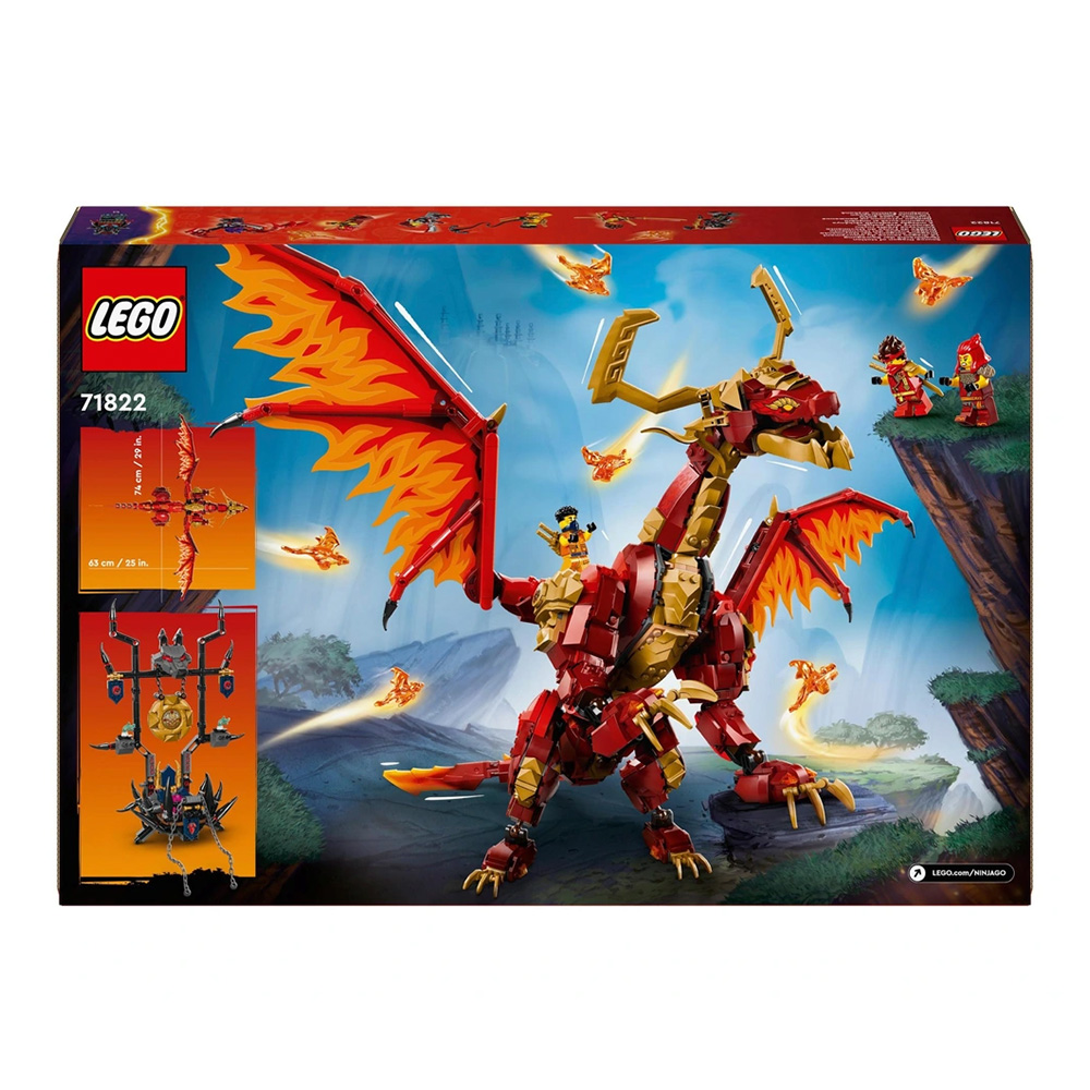 LEGO 樂高】71822 Ninjago 旋風忍者系列動態來源龍(飛龍模型擺設)