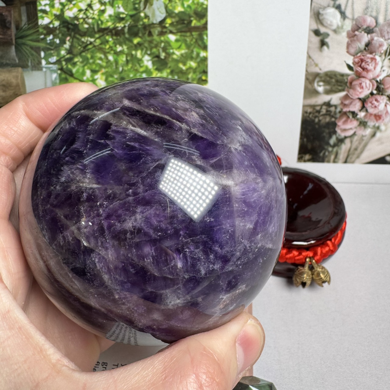 千奇國際精品】超紫天然水晶28號672公克直徑7.8公分🔮頂級虎牙紫
