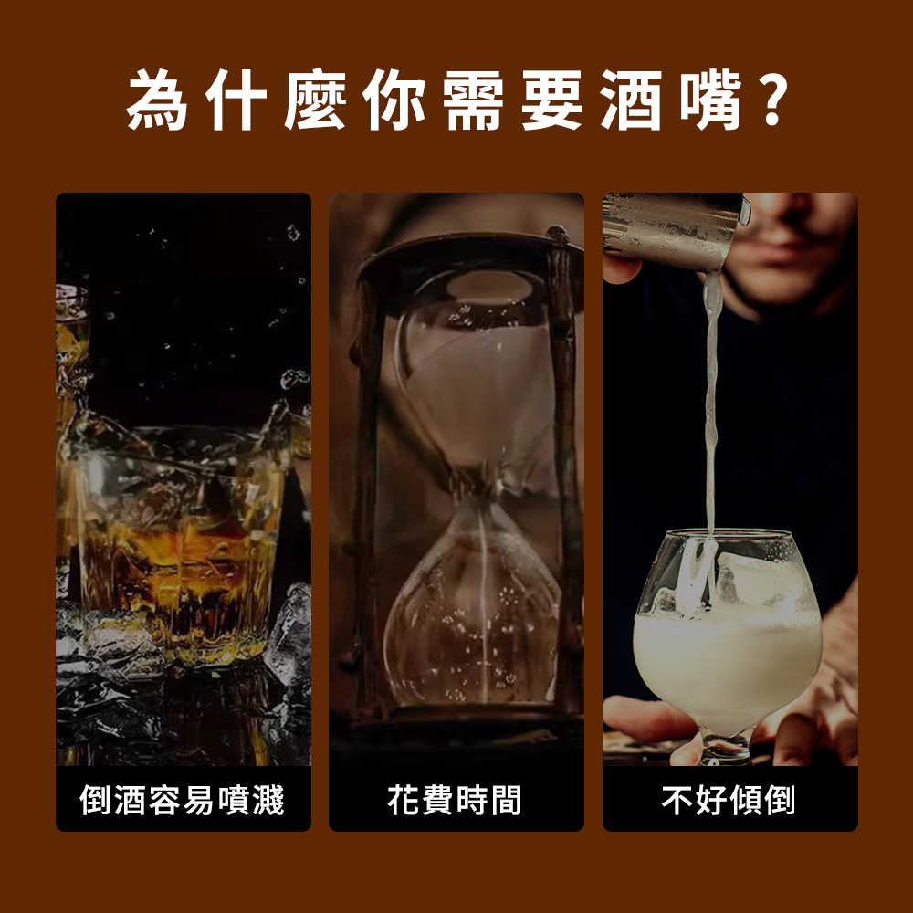 智殿倒酒器注酒頭不鏽鋼酒嘴分酒調酒器酒瓶塞165-WSTOPBL 倒流器