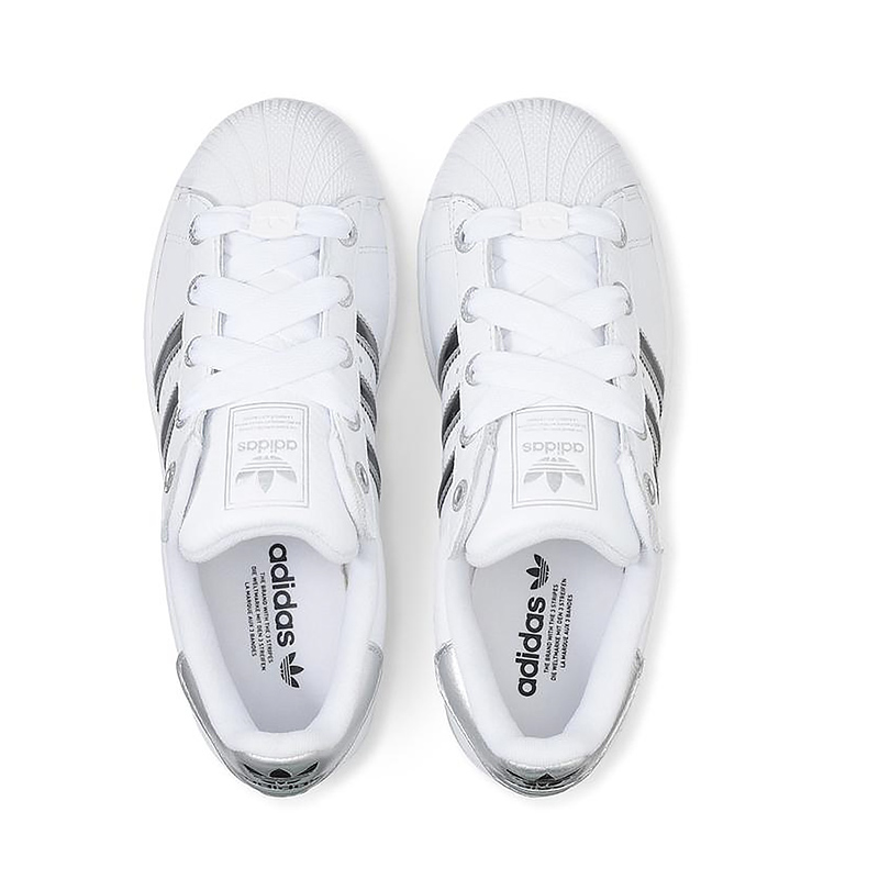 adidas 愛迪達】originals SUPERSTAR II 女款銀白色貝殼鞋復古