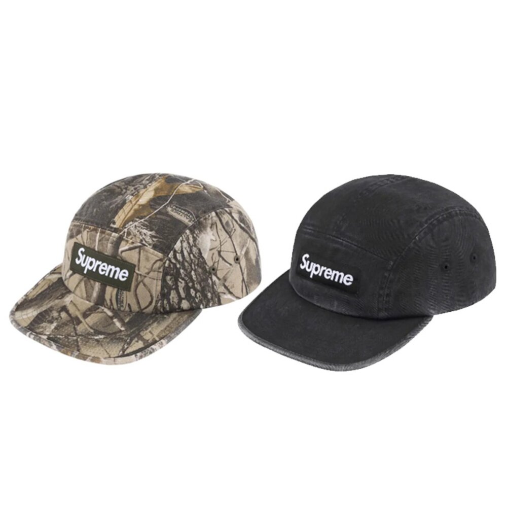Supreme 帽子 SUPREMESupreme 25SS Box Logo老帽五分割帽皮革扣落葉紋⁄