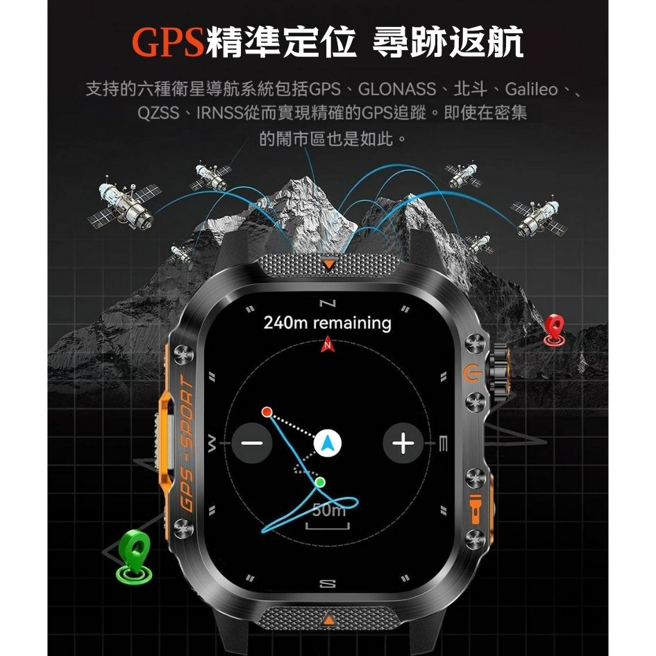 【APOLLO】阿波羅 GPS102 【GPS衛星定位】 【高續航7-10天】 通話手錶 健康手錶 藍芽手錶 蘋果/安卓可用