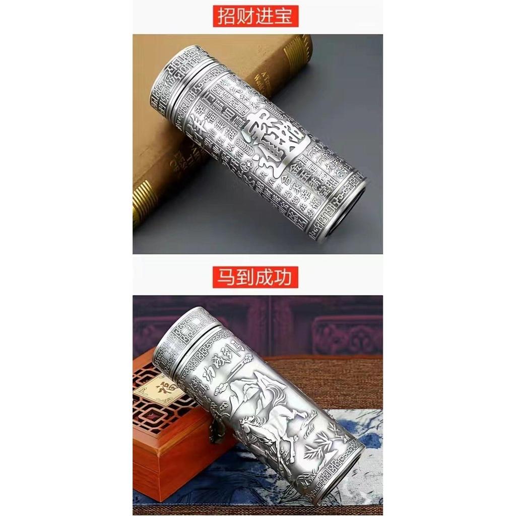 免運+ 台灣出貨可開統編999純銀高級銀水杯足銀內膽全銀養生保健茶杯高