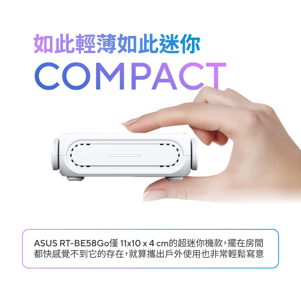 ASUS RT-BE58 Go BE3600 WiFi 7 旅行路由器｜USB 4G／5G 網路共享 產品說明 5