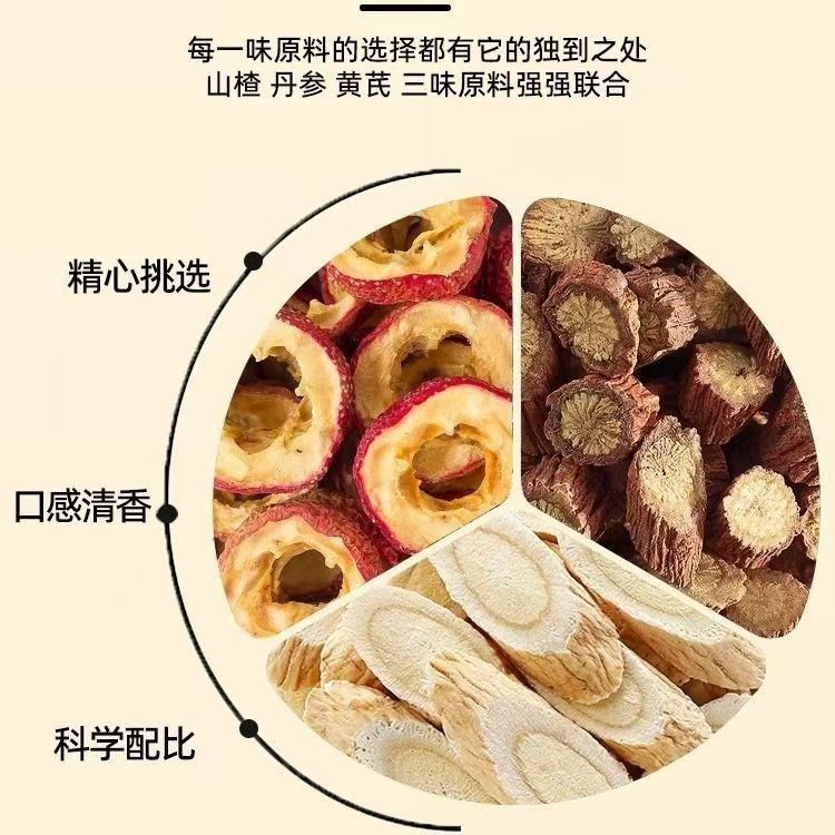 丹蔘黃芪山楂組閤養生泡水泡茶獨立包裝三通茶正品中老年三角包