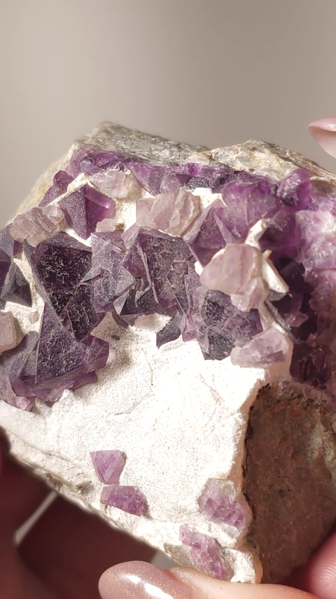 光遇礦石- 浙江八面體紫螢石濃郁紫羅蘭頂輪第7脈輪靈性之輪天然礦石C164